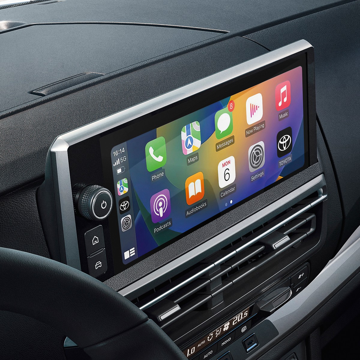 Apple CarPlay multimedijos ekrane 